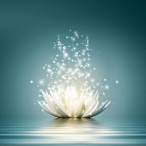 Lotus Flower Emitting Energetic Light