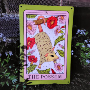 The Possom - tarot style plaque