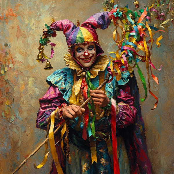 Colourful jester