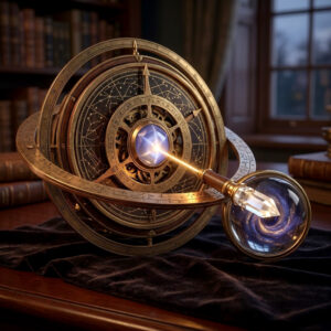 armillary sphere with an elaborate compass
